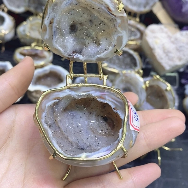 水晶珠宝半成品未镶嵌蚕丝盆