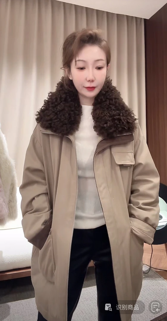 DEDM•STUDIO/高级感户外羊毛皮毛一体90白鹅绒外套2510WT/25925