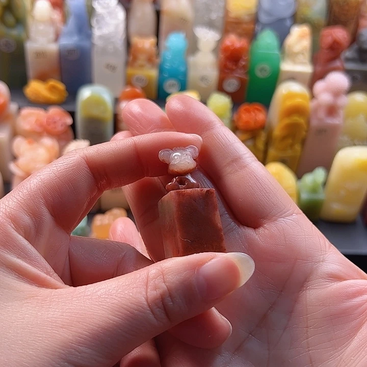 老挝石印石手工定制1.5厘米，老鼠，包刻字