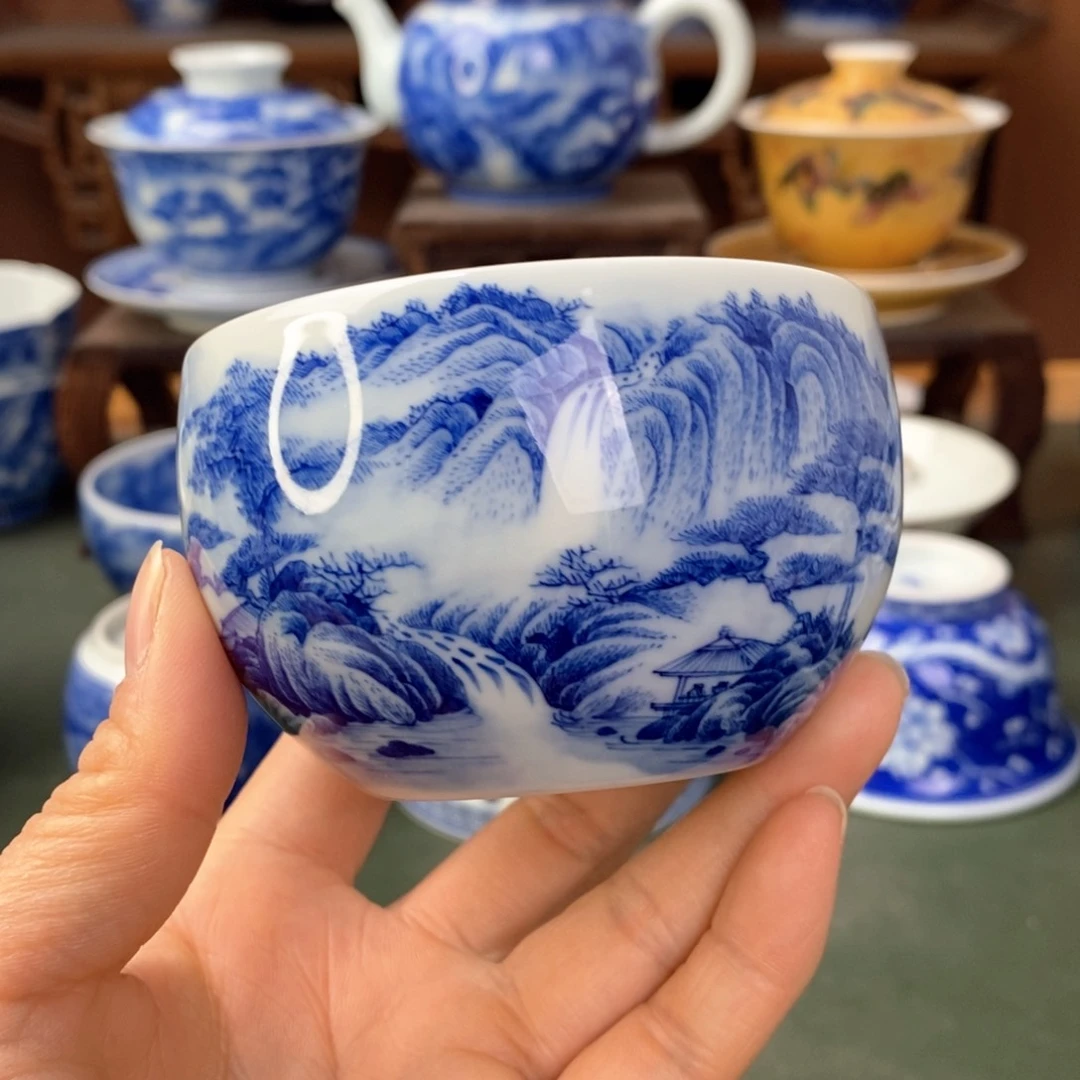 杯抱*景德镇陶瓷手工手绘