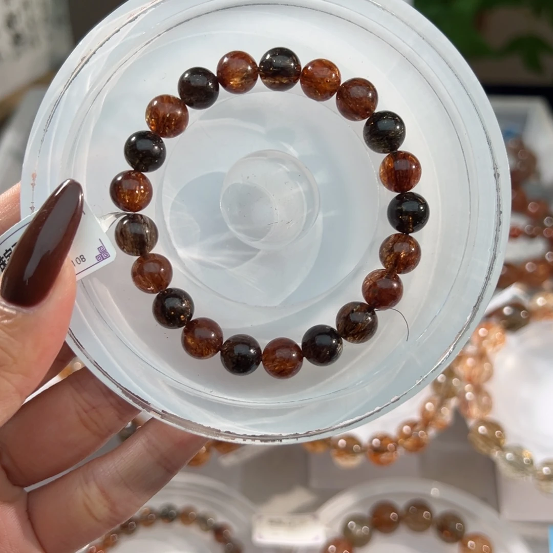 未镶嵌水晶手链黑金超七8