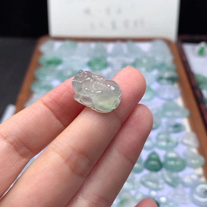 颈饰未镶嵌翡翠冰种貔貅