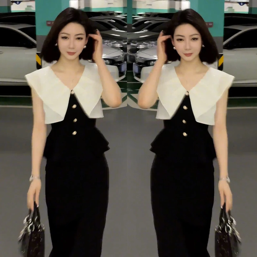 1095小众设计2025年夏新款时尚气质显瘦短袖上衣阔腿长裤两件套潮