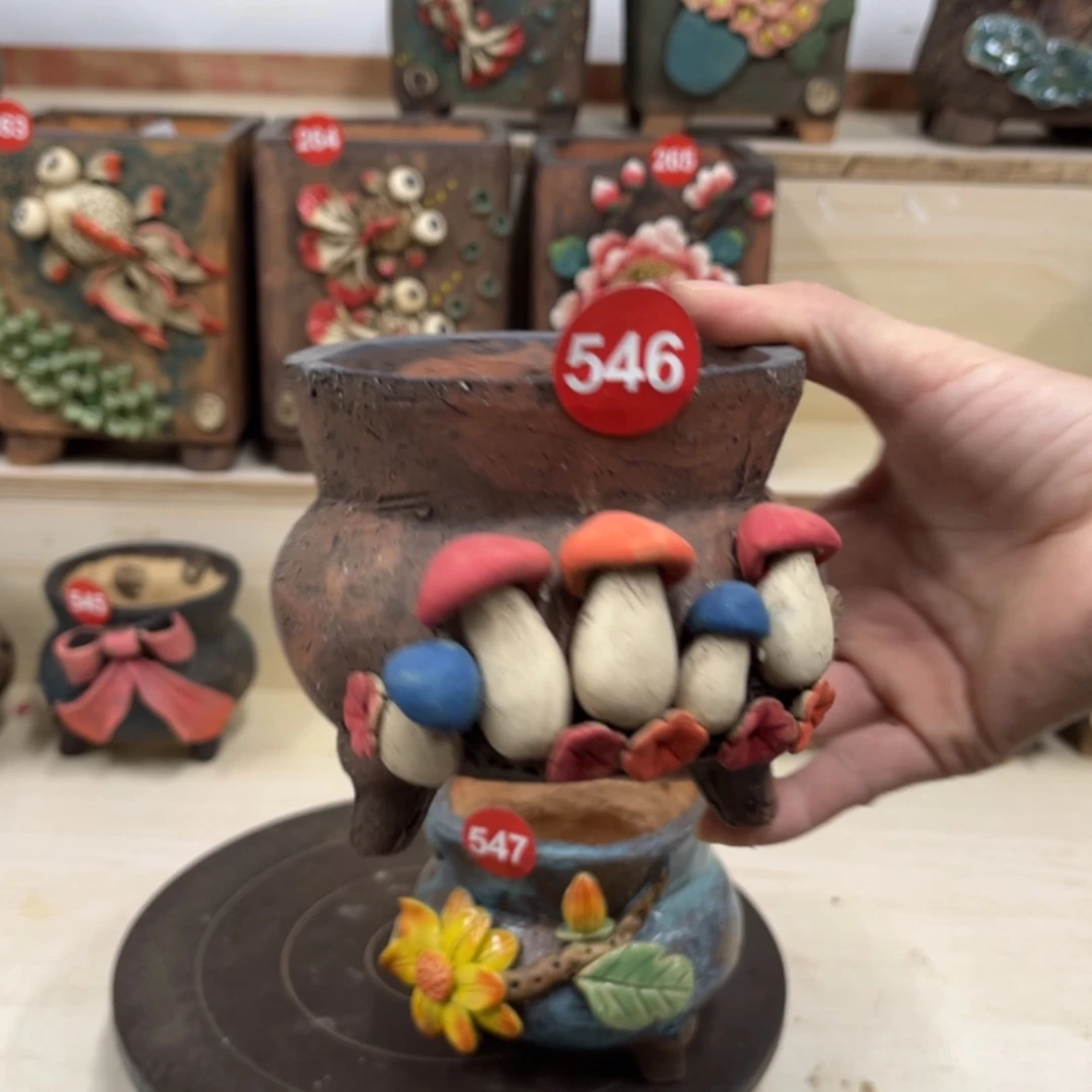 【闪购商品】紫砂花盆546内口9外高11