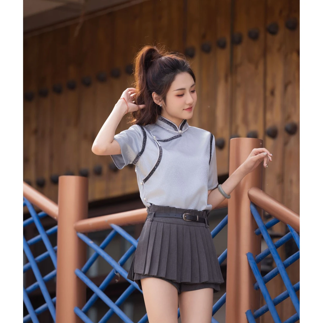 【蒙高俪晶】蒙古元素简约半袖