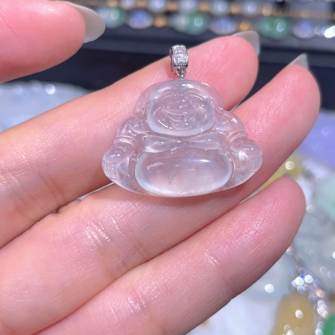 颈饰18K金镶嵌翡翠翡翠