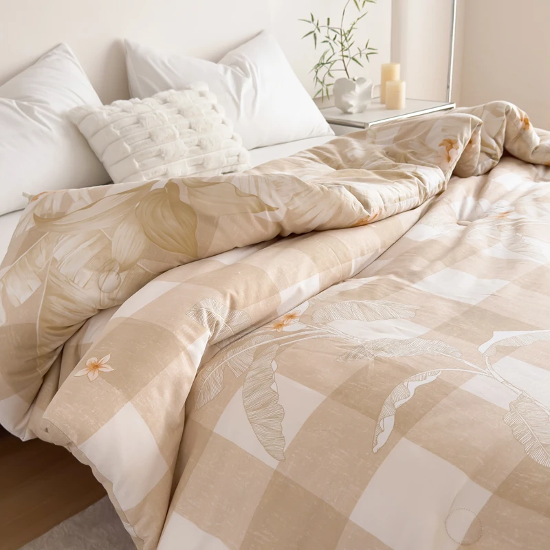 100%棉可水洗大豆纤维被儿童夏被空调被学生宿舍加厚冬被单人双人