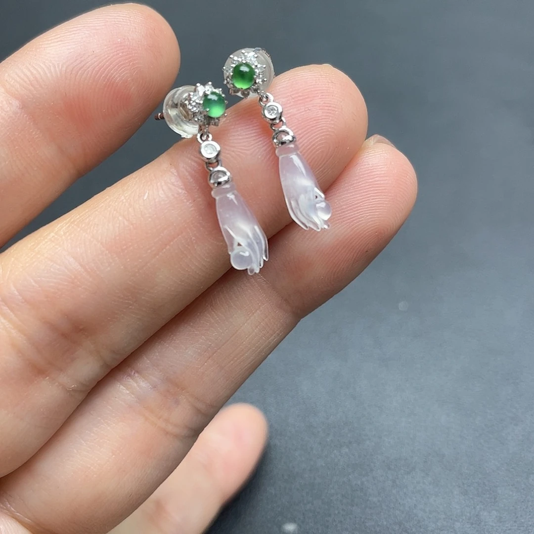 翡翠18K金镶嵌颈饰回流