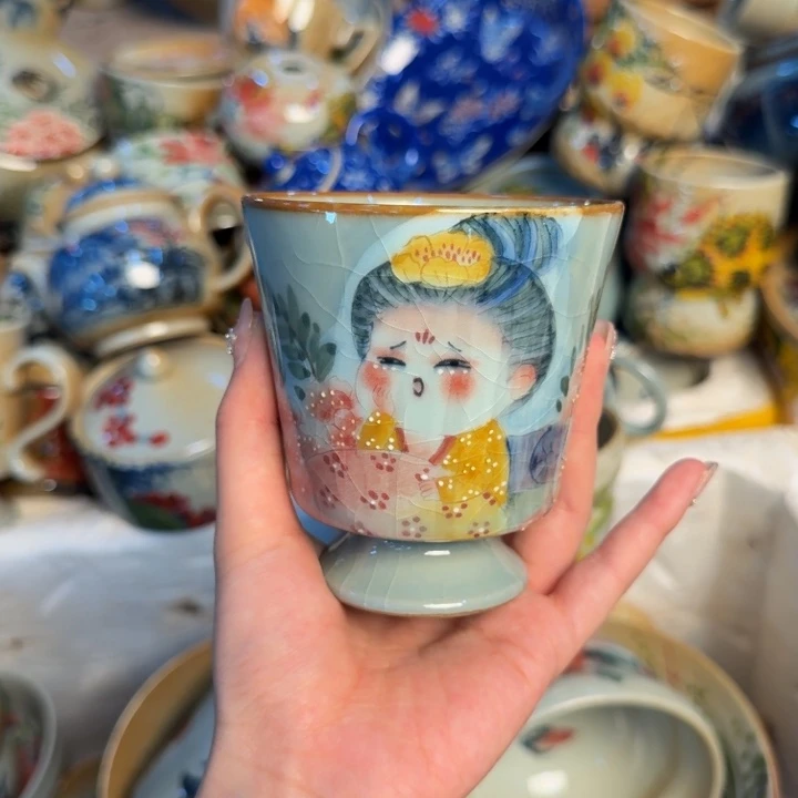 瓷片景德镇陶瓷手工手绘