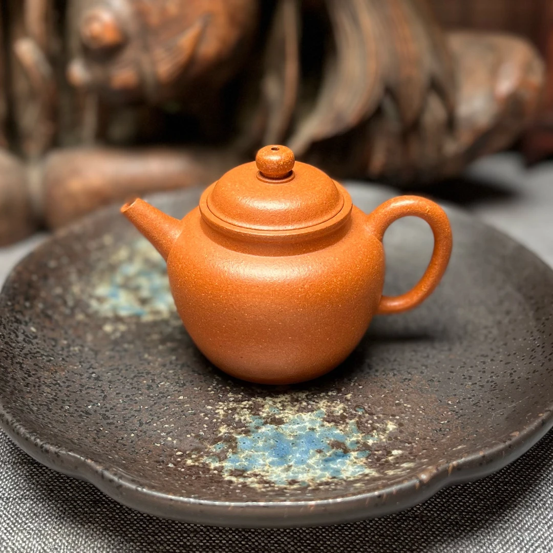 宜兴紫砂壶薄胎精工小巨轮珠120c原矿老段泥纯手工国潮中国风茶壶