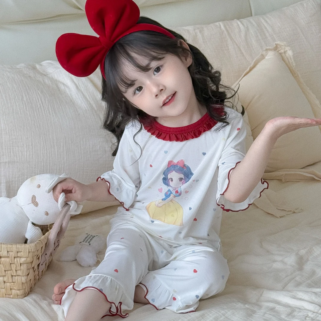 【7A抗菌】男女宝夏季天丝莱赛尔家居服套装薄款七分袖居家空调服