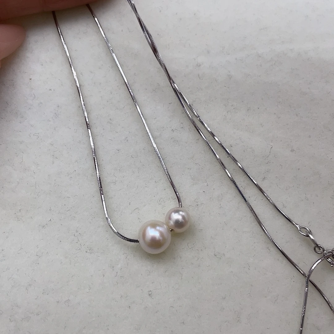 颈饰海水珍珠银S925镶嵌