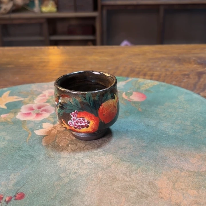 柴烧纯手工手绘陶瓷