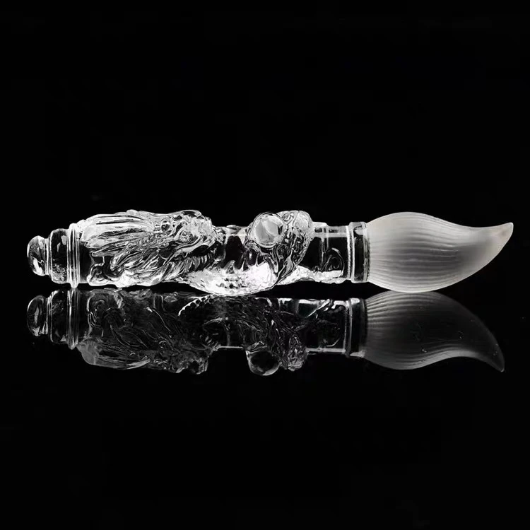 天然白水晶文昌笔吊坠生日礼物情侣款钥匙扣学生考试金榜题名饰品