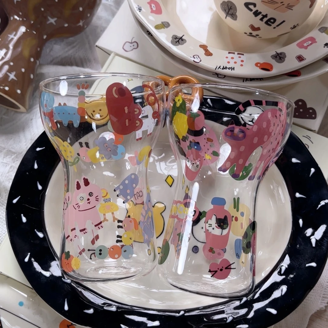 陶高硼硅玻璃杯子一对