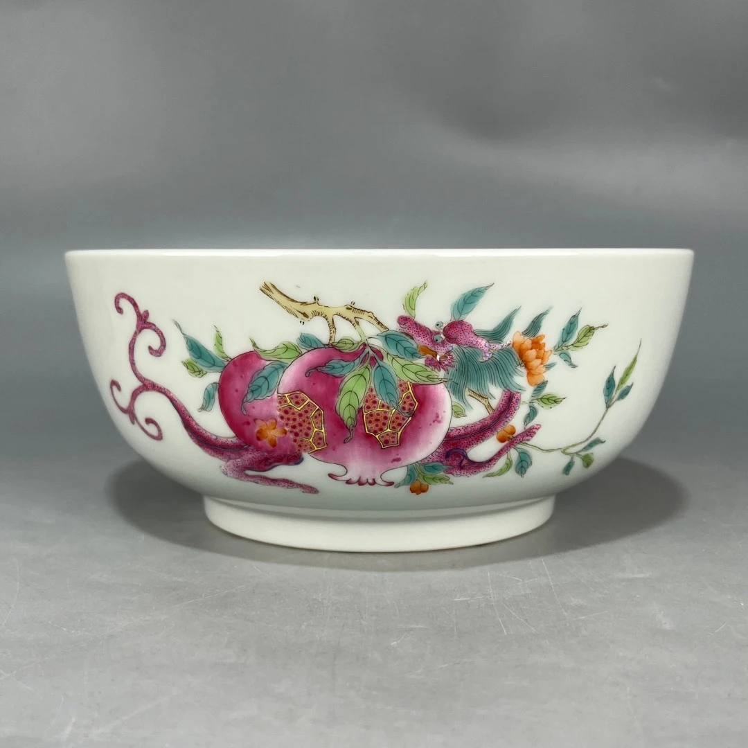 当代仿制 仿古大清雍正年制粉彩花果碗