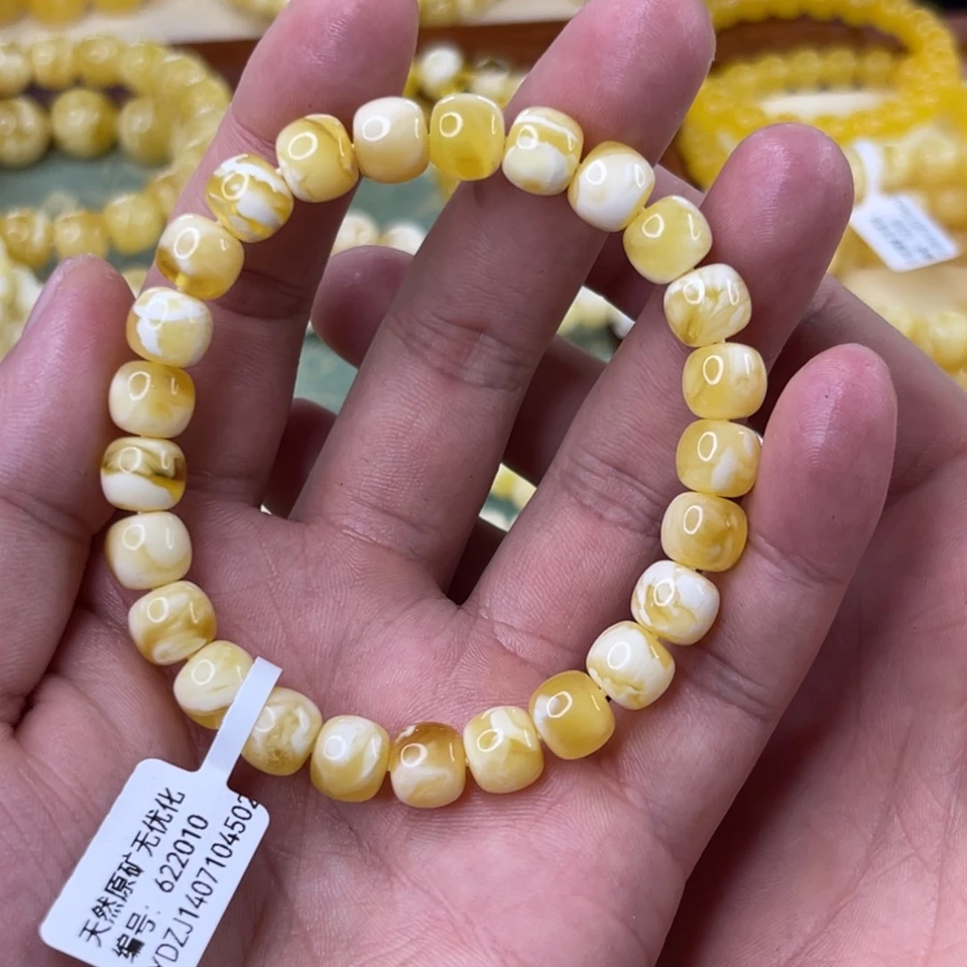 浪***刻未镶嵌蜜蜡珠宝奇石9mm