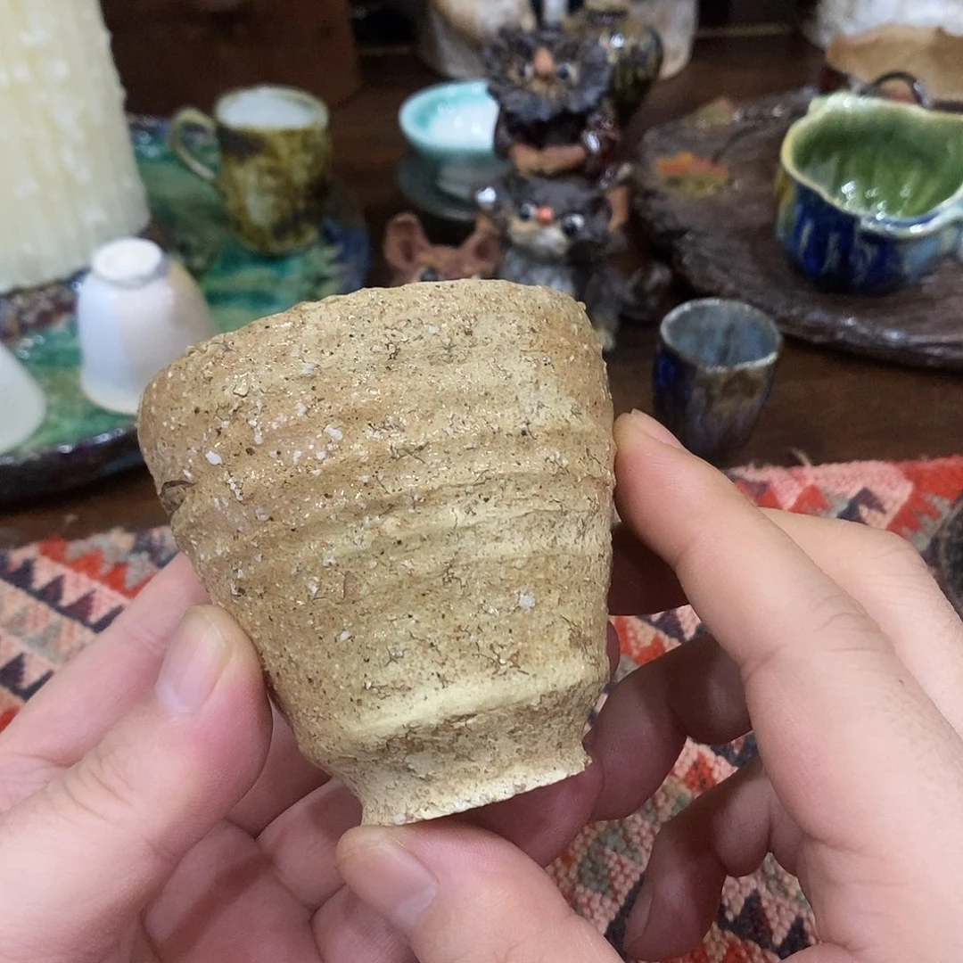 手工制作柴烧茶具