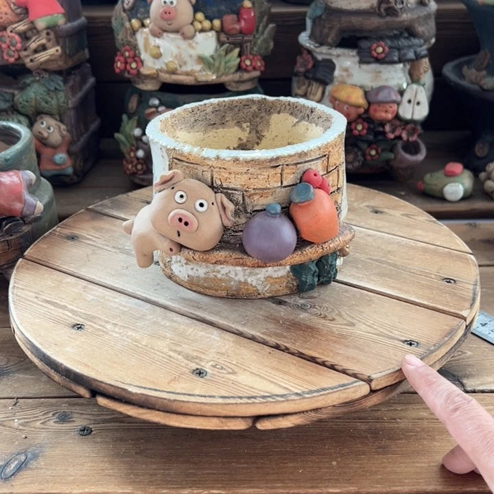 嘻哈多肉花盆百搭