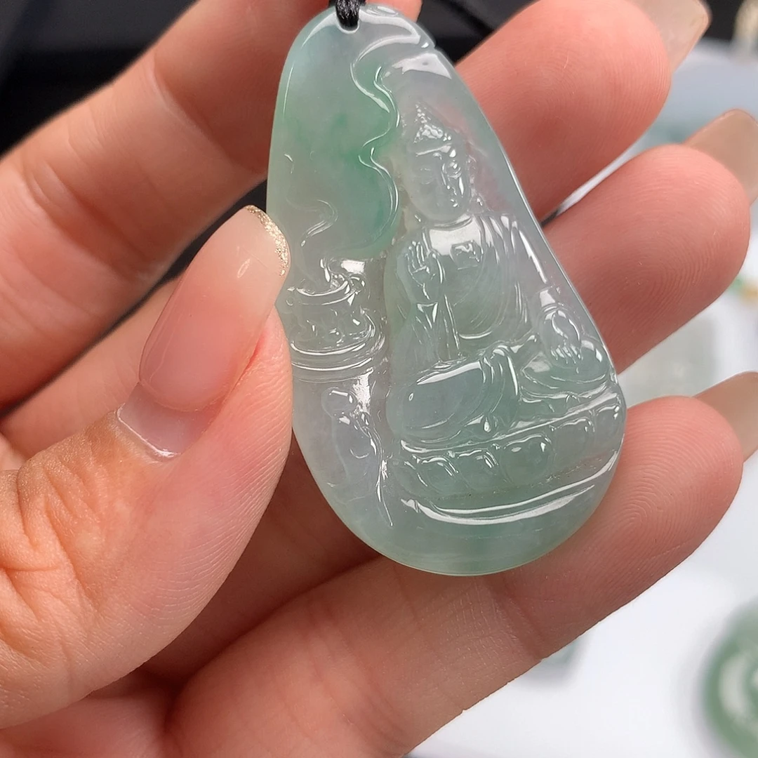 翡翠未镶嵌颈饰阿弥陀佛