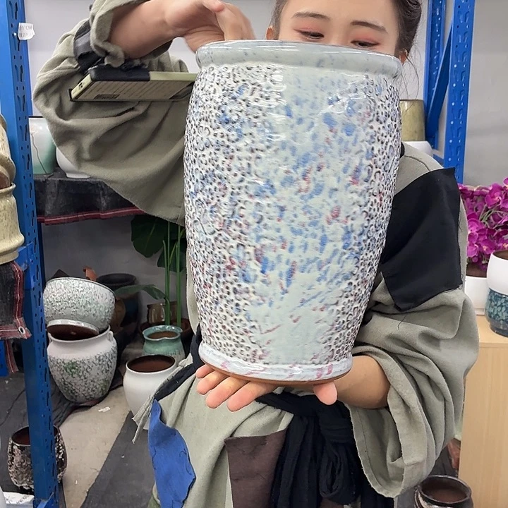 19×30 -粗陶花盆有孔-买买买