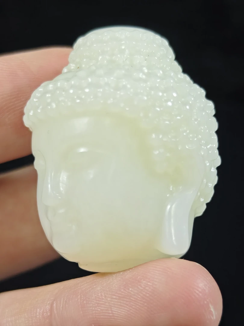 旧藏天然和田玉普渡众生佛吊坠挂件配饰45克36*30mm