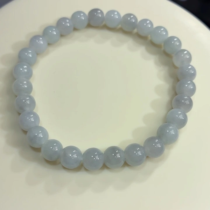 翡翠未镶嵌手链（福利款）冰胶浅乌鸡卡6.8