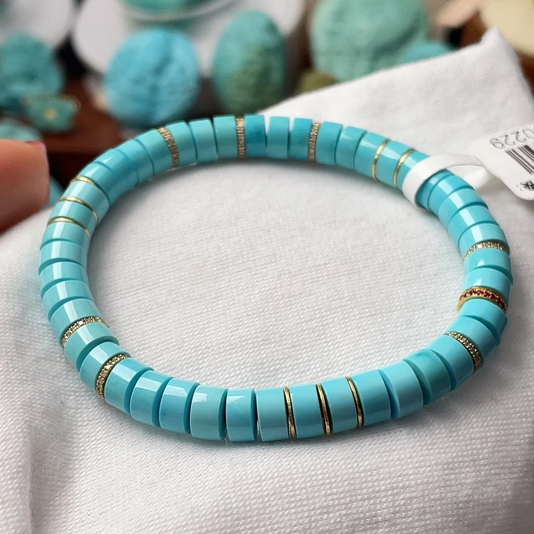 绿松石珠宝奇石18K金镶嵌