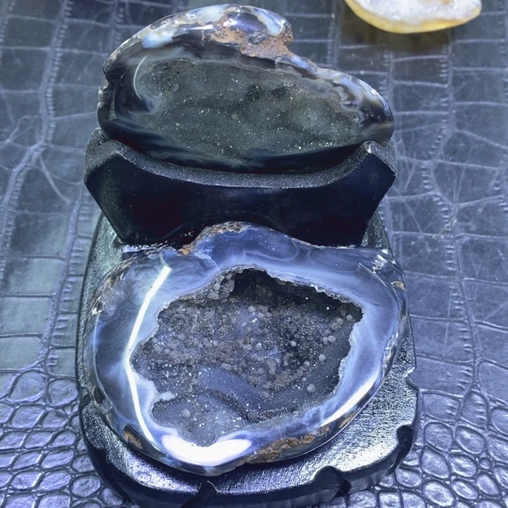 未镶嵌珠宝半成品紫晶彩晶盆