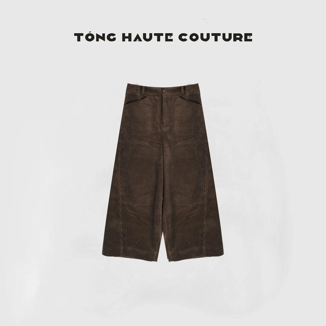 【清宸】25年新轻奢轻熟风定制面料高级感时尚条绒休闲裤 YK110