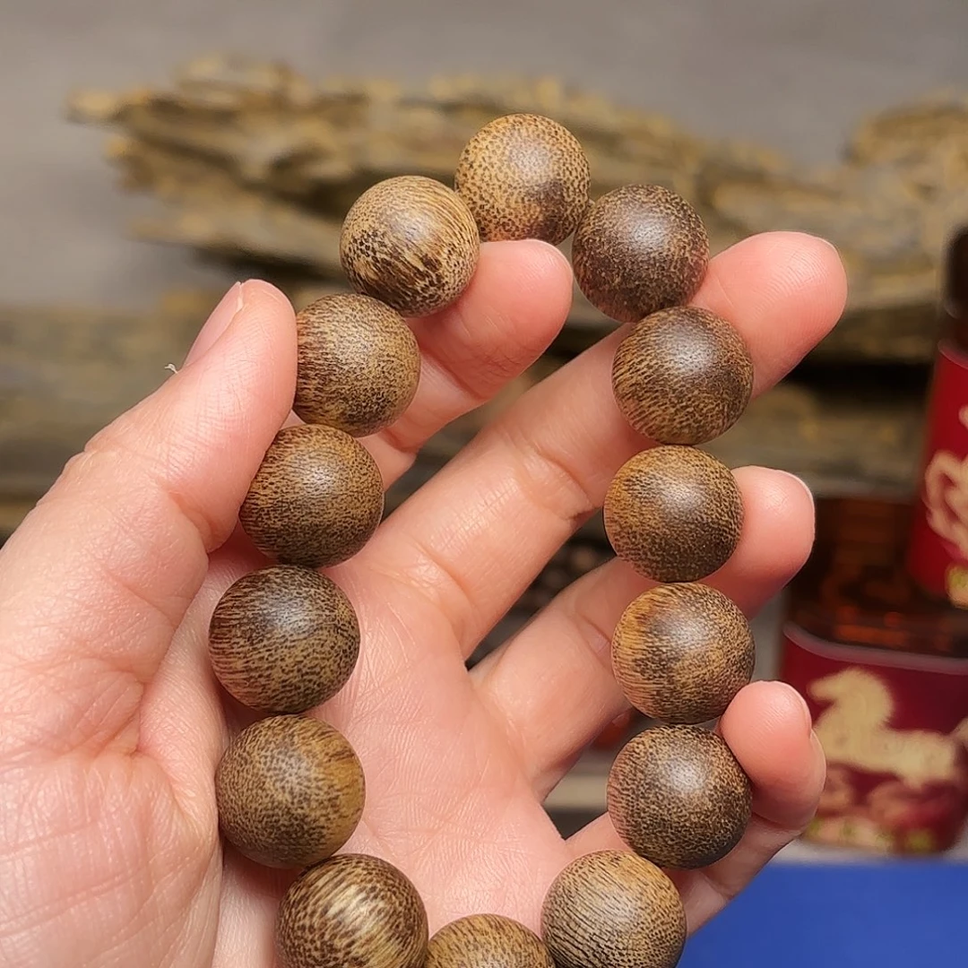 手串沉香越南芽庄黄棋楠虫漏1.6