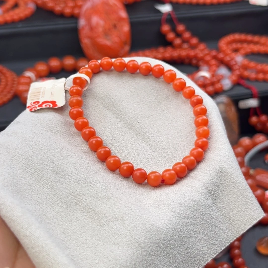 南红玛瑙未镶嵌手链