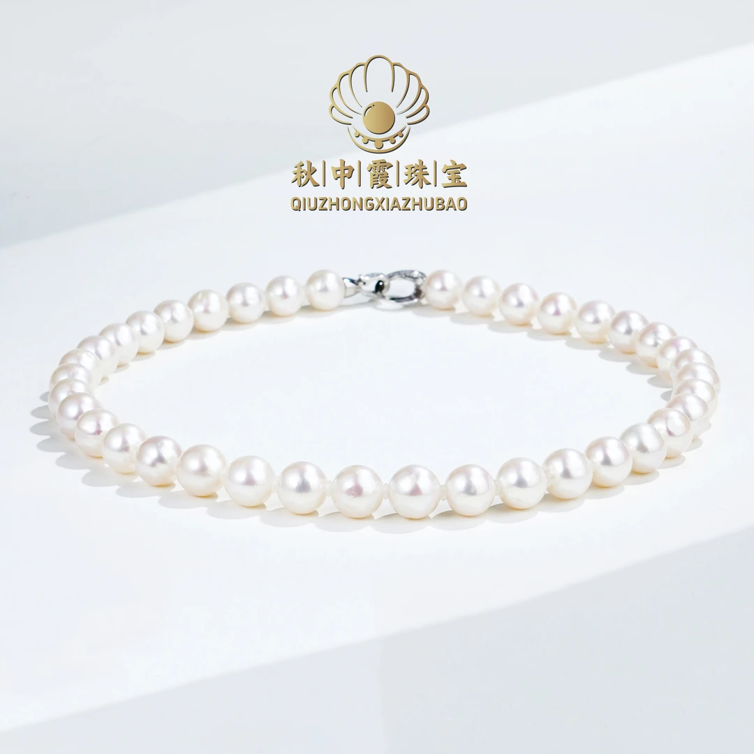 11-12mm流星A420 银925无核淡水珍珠项链45cm