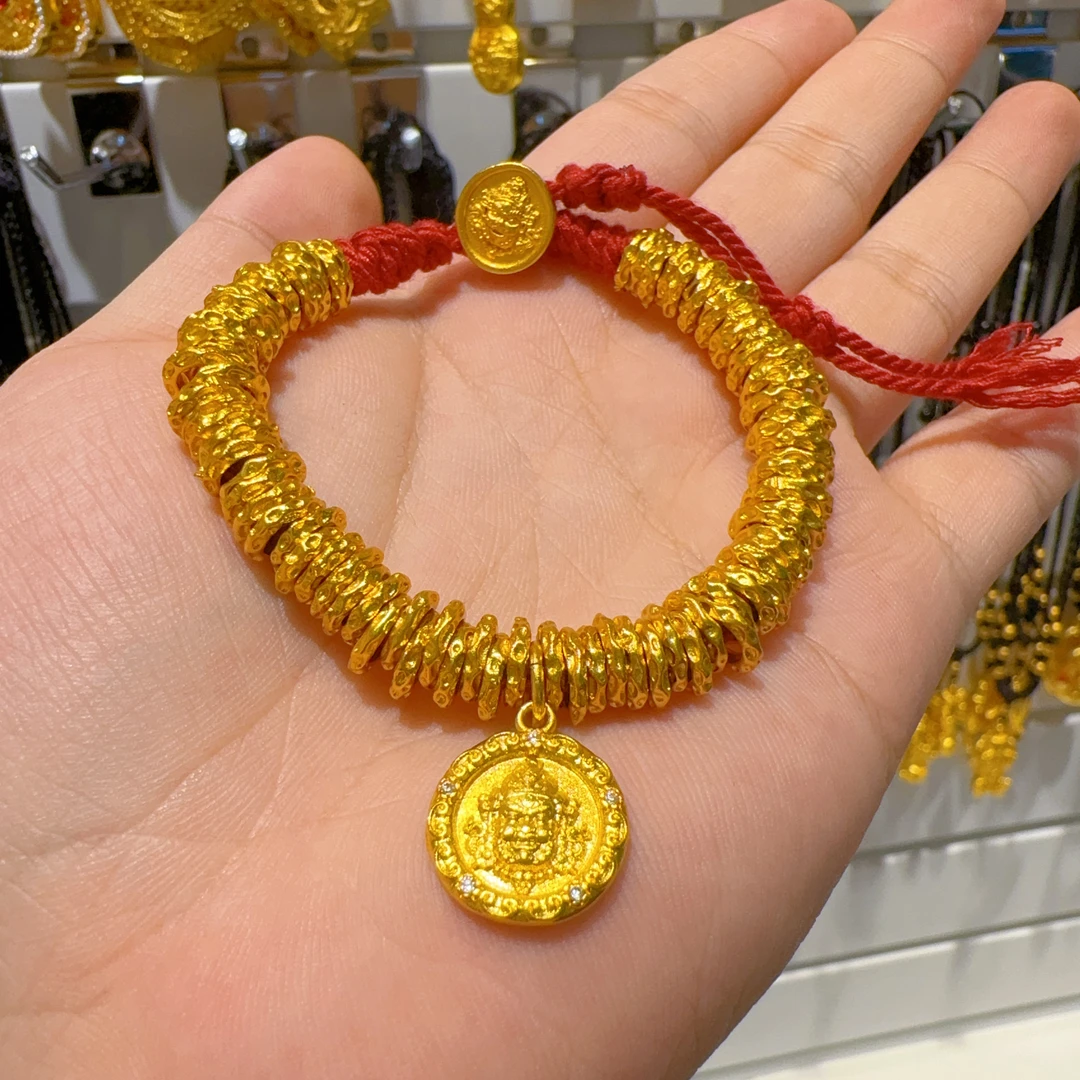 铜合金锤纹盘缠腰缠万贯精工版手链八宝罗盘石膏模具