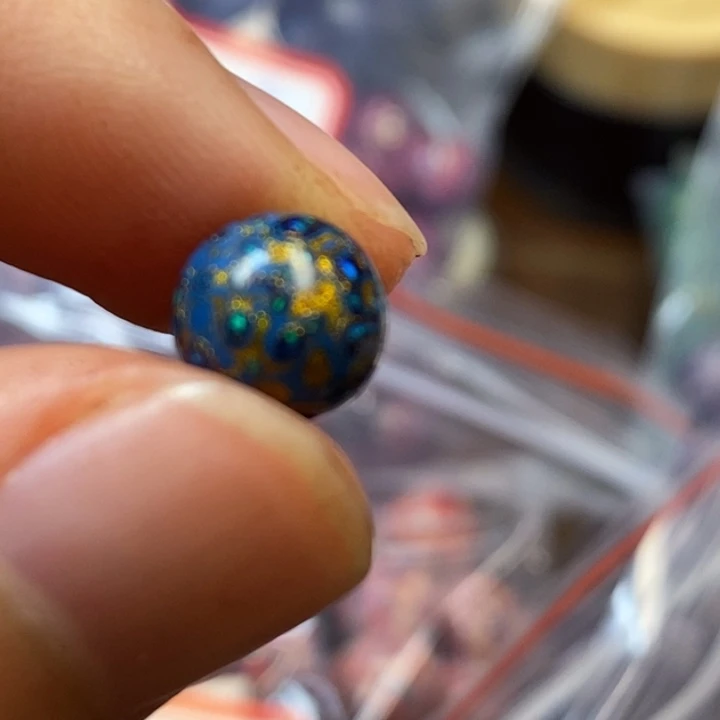 大漆工艺品散珠0.8蓝金