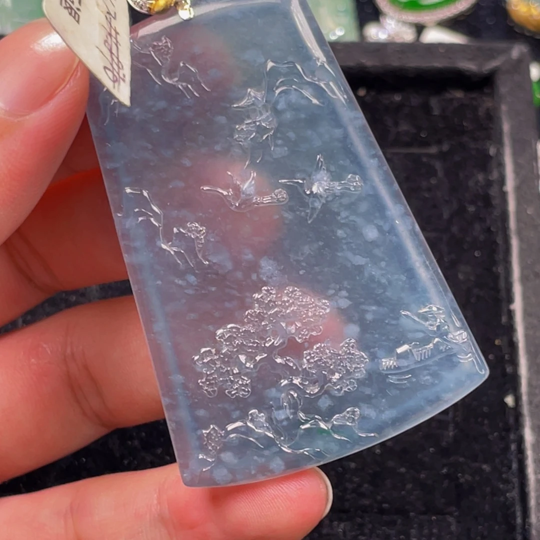 翡翠18K金镶嵌颈饰6，