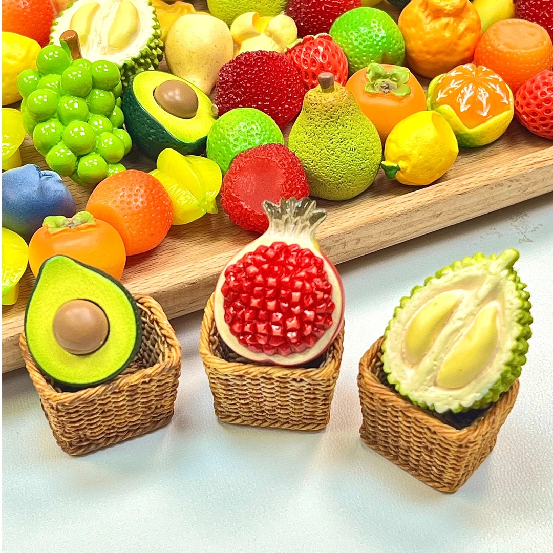 微观水果【双许愿+对碰+打工人】 实色立体仿真水果创意DIY摆件