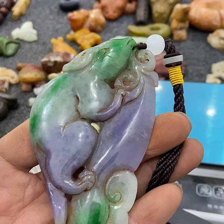 白玉菩提吊坠摆件