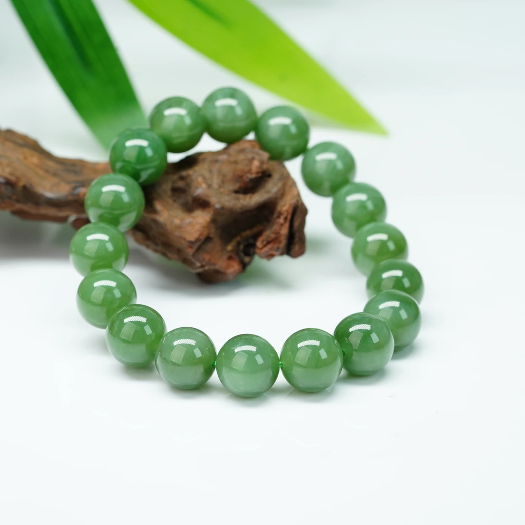 【小北好物】和田玉单圈手串约11mm+17颗 【多样性发一件】QH54X391