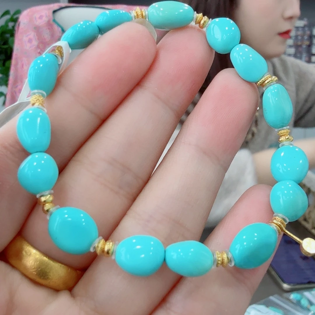 绿松石18K金镶嵌珠宝奇石