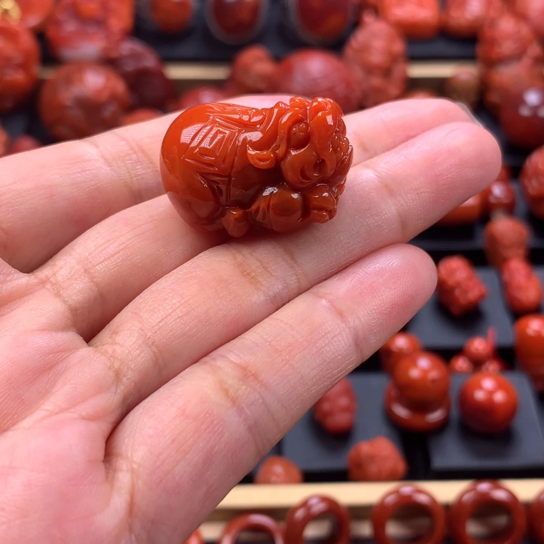 未镶嵌貔恘吊坠17mm➕南红玛瑙