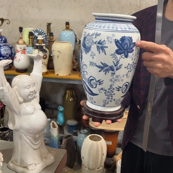 瓶高度33厘米口径10厘米微瑕捡漏底孔