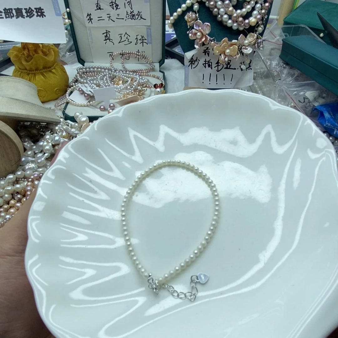 淡水珍珠银S925镶嵌天然淡水珍珠无人工干预12