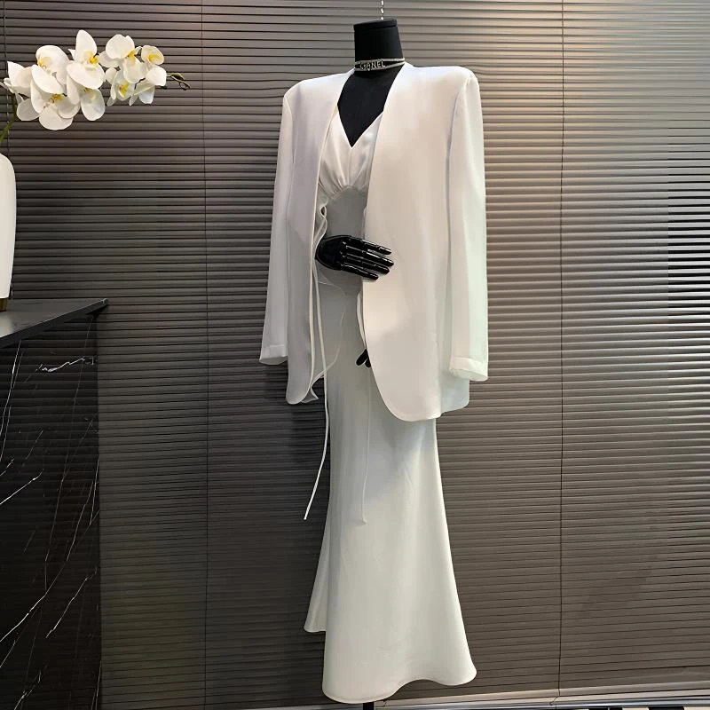 2025新款白色小众西装外套女气质高级西服-白西装