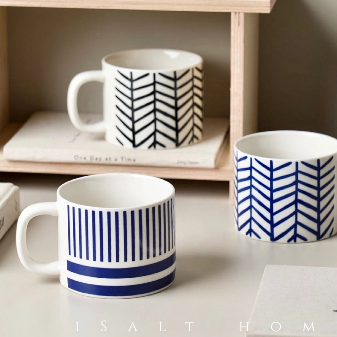 北欧ins风陶瓷杯咖啡牛奶杯早餐杯情侣杯高颜值家用水杯大容量