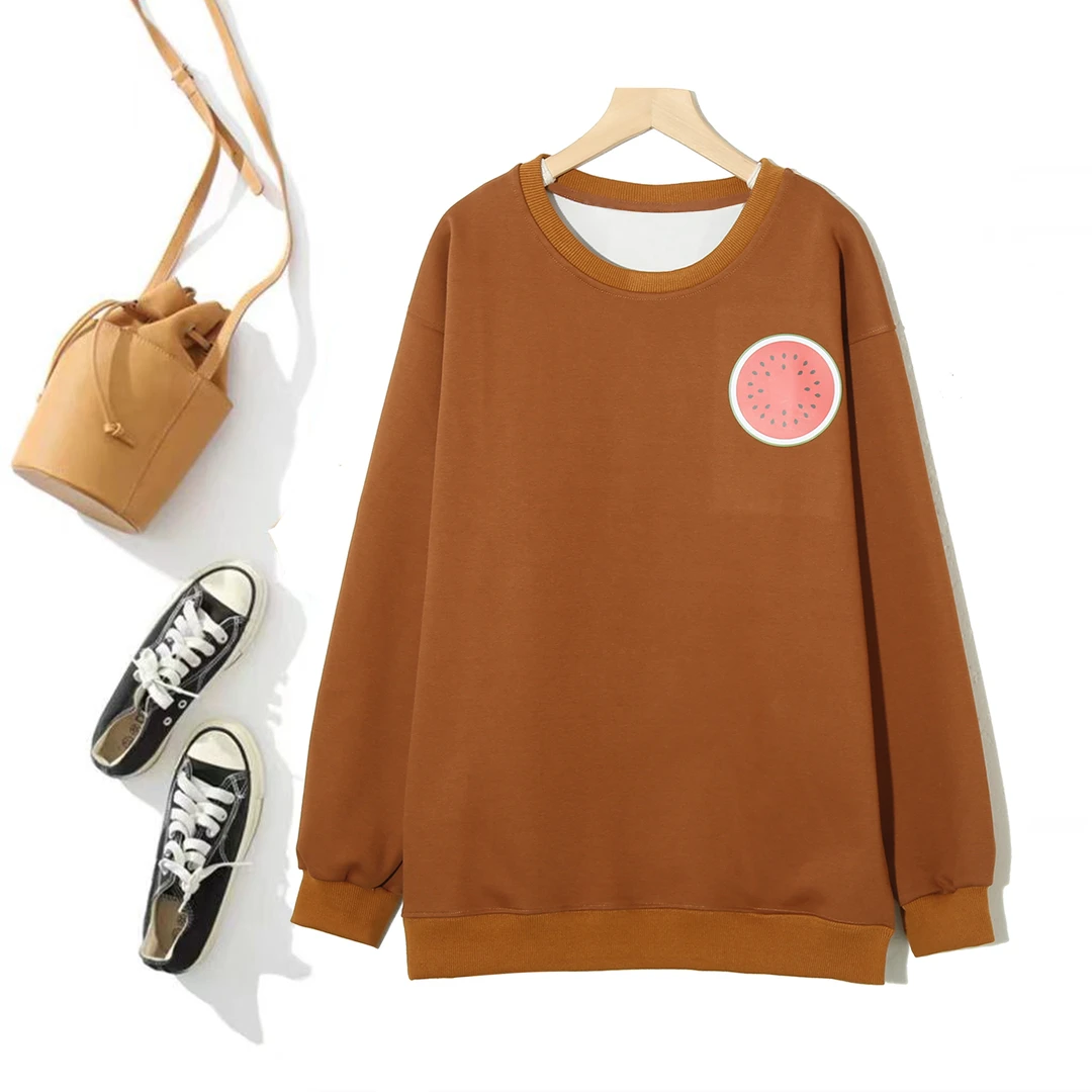 时尚潮流学院风设计感男女同款圆领加厚卫衣休闲宽松简约P-2G290