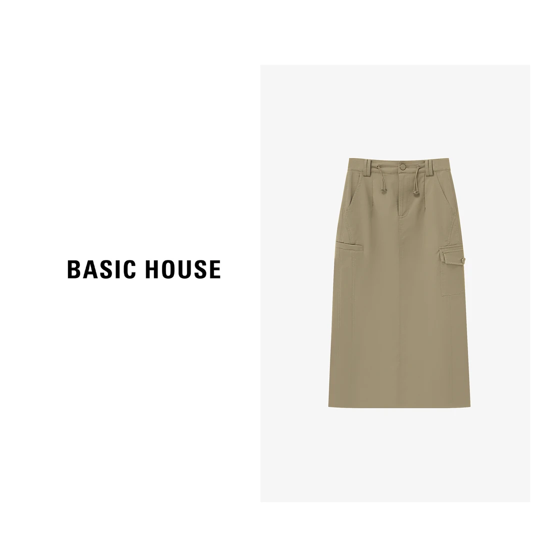 Basic House/百家好春季新款时尚休闲宽松百搭半裙-B0625H5H942