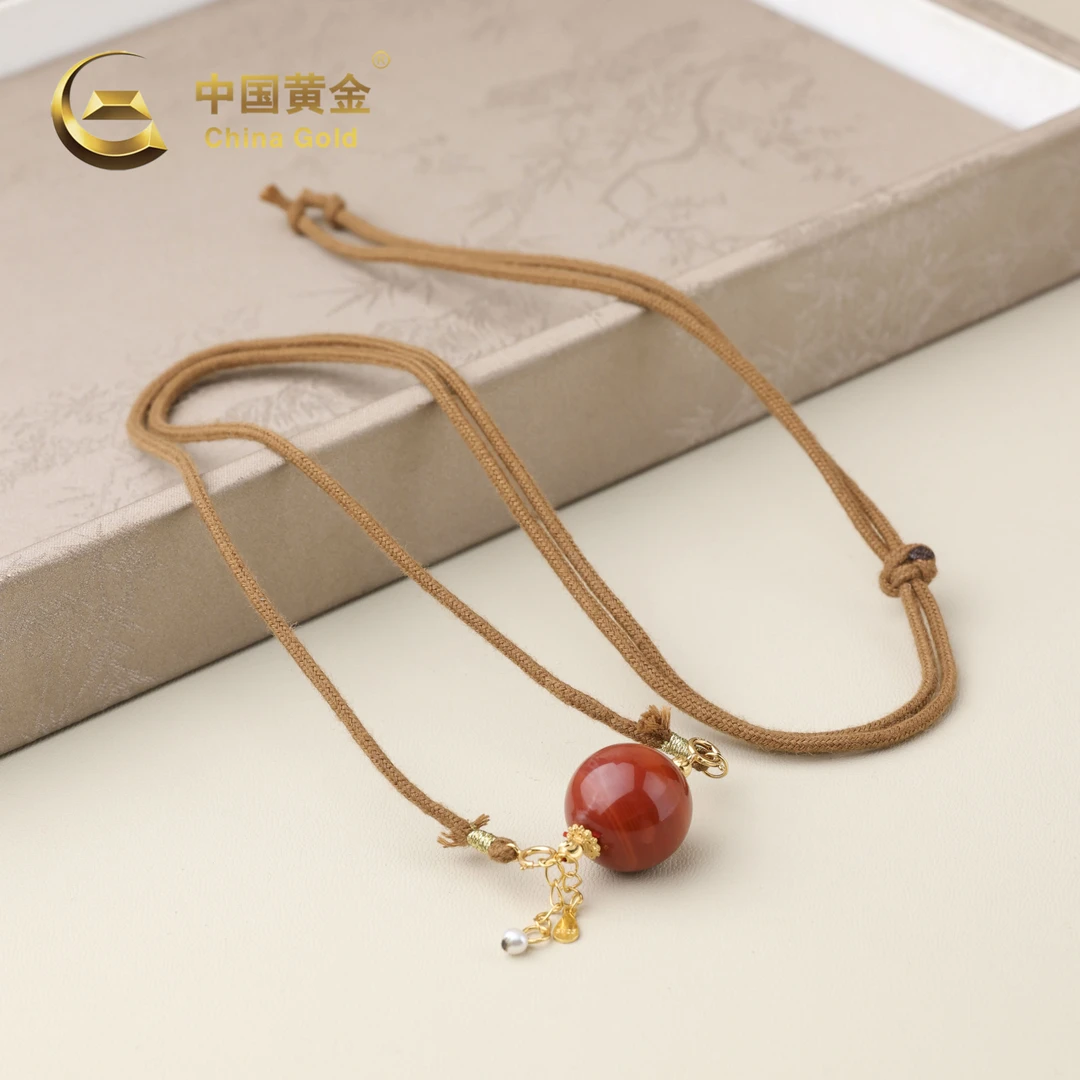 【中国黄金】兮鸿 | 南红*吊坠*S925银镶嵌-X3647-臻