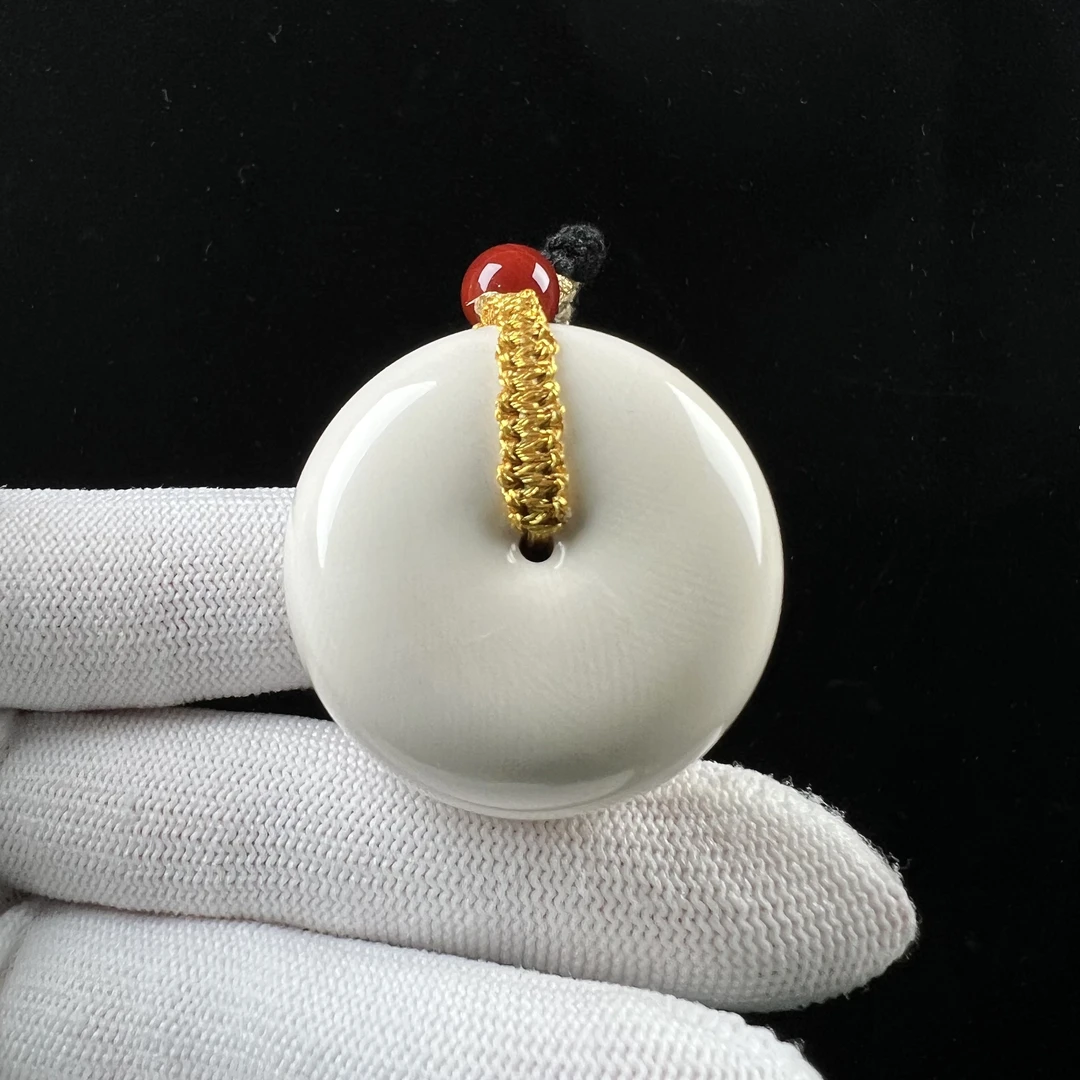 J4876天然猛犸牙 爆满纹大墩子 35*25mm支持鉴定 假一罚四