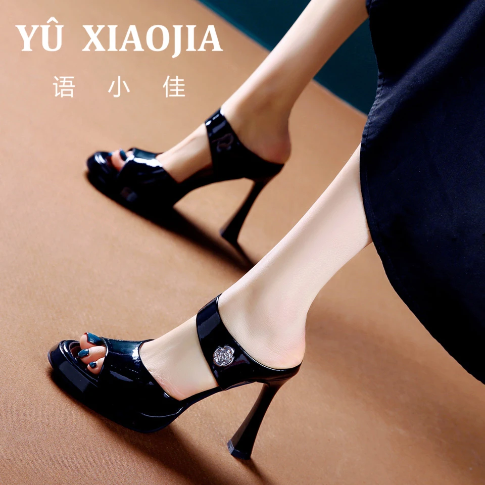 8CM[已开价]露趾凉拖鞋女外穿2025夏季气质宴会细跟高跟鞋2532-20